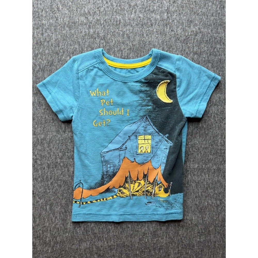 Dr. Seuss What Pet Should I Get? Boys Girls Toddler Blue Shirt Size 18M